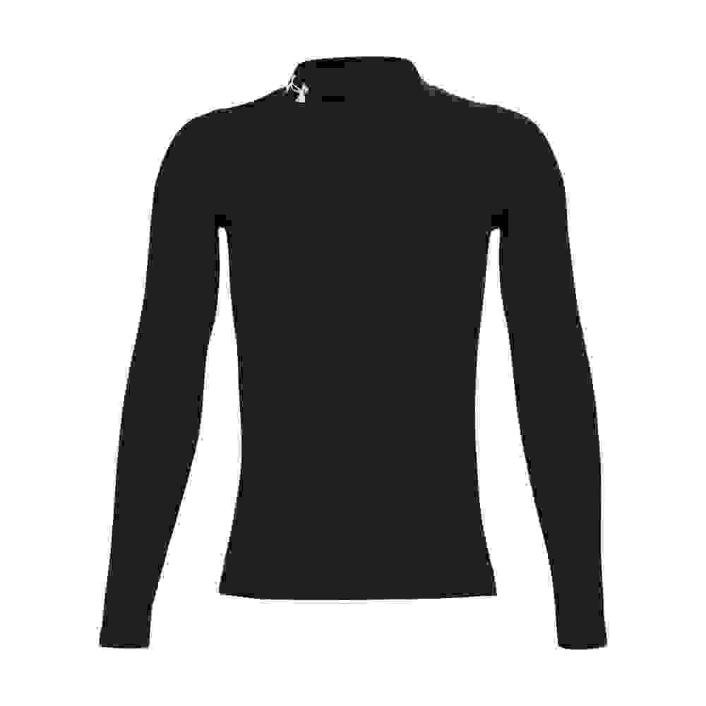 Under Armour HeatGear Mock Neck Big Boys' Black Long Sleeve